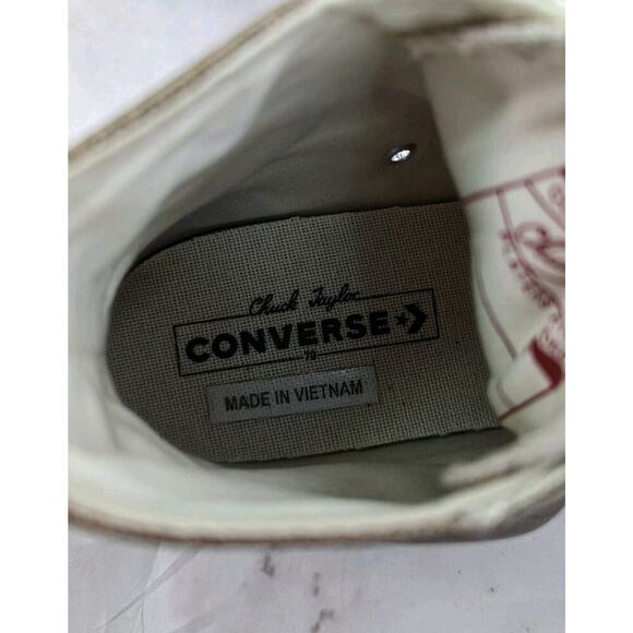 Converse High Tops Womens US 9 UK 7 Metallic Stripe Sneaker Shoes Silver Copper - Picture 11 of 13